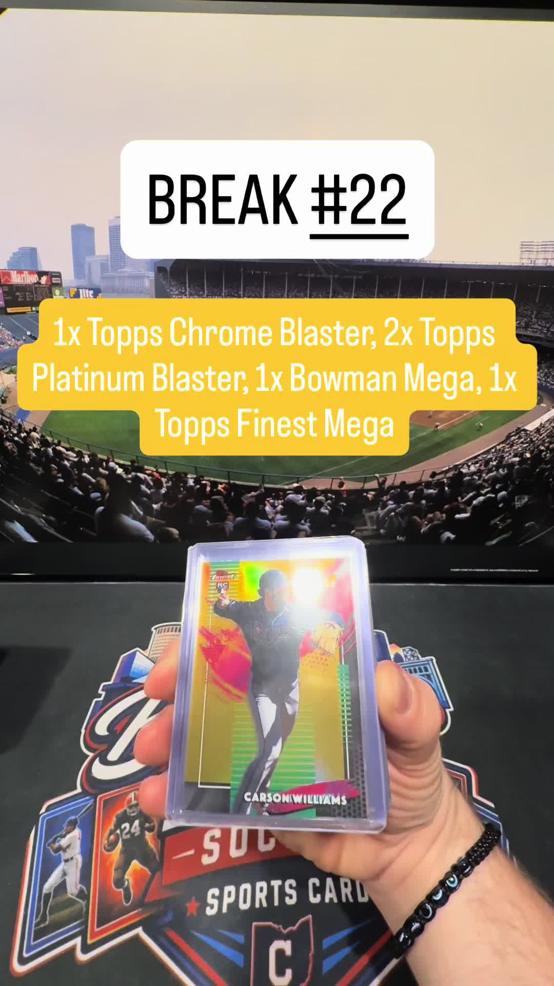 🔥The HITS from Break #22🔥 ⚾️1x Topps Chrome Blaster, 2x Topps Platinum Blasters, 1x Bowman Mega, 1x Topps Finest Mega⚾️ 💥HIGHTLIGHTS: -Ca