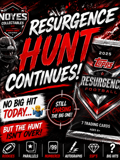 Another pack. Another hunt. 👀 No big hit in today's 2025 Topps Resurgence Football pack… but the search continues! 🏈🔥 We're hunting for t