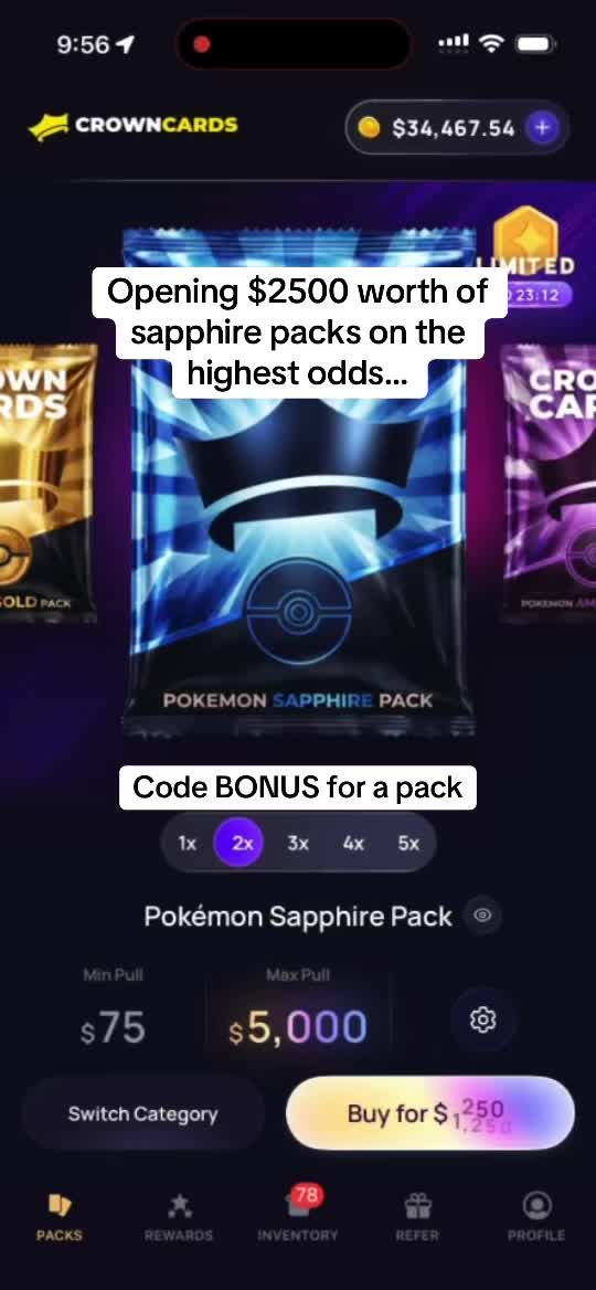 25% change of a grail and we hit 5 in 10 packs #pokemon #crowncards
