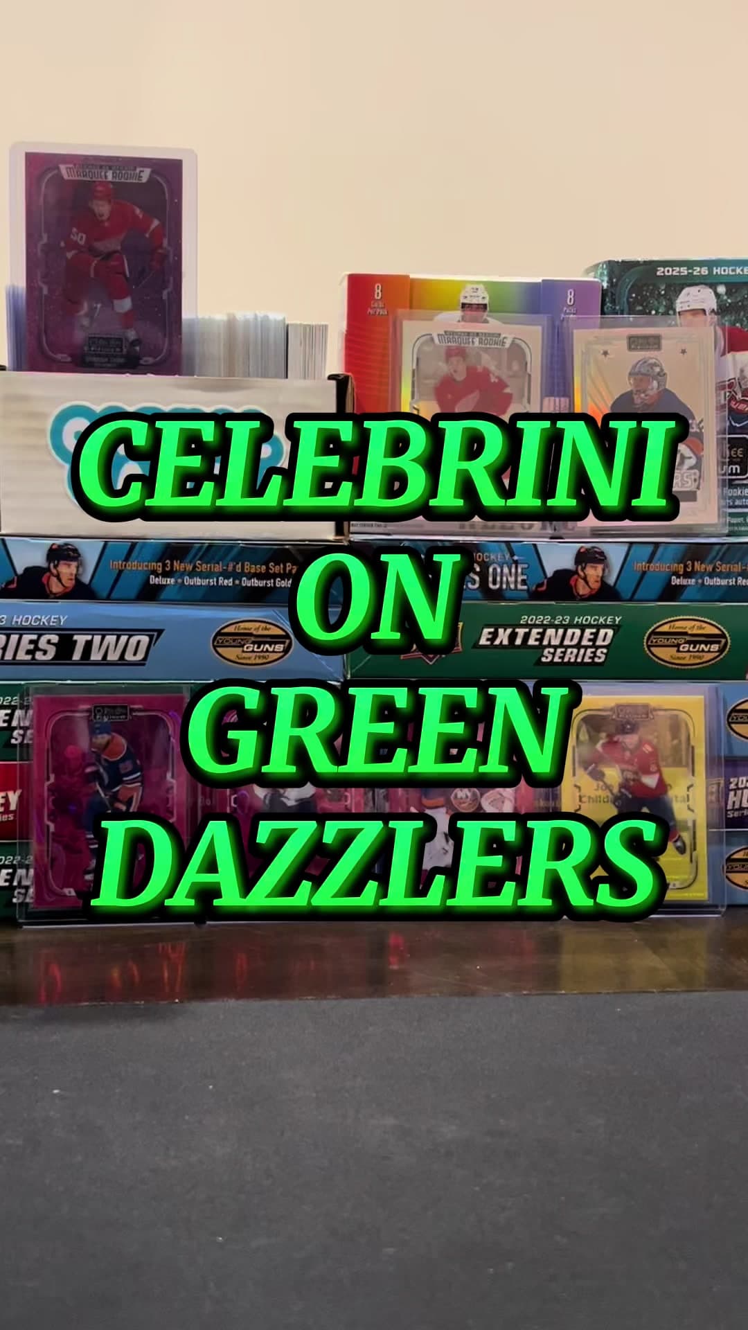 25-26 Upper Deck Extended🚨 On the Blaster Exclusive Green Daz💥💥 #UpperDeckHockey #HockeyCards #NHL #MacklinCelebrini #LAKings