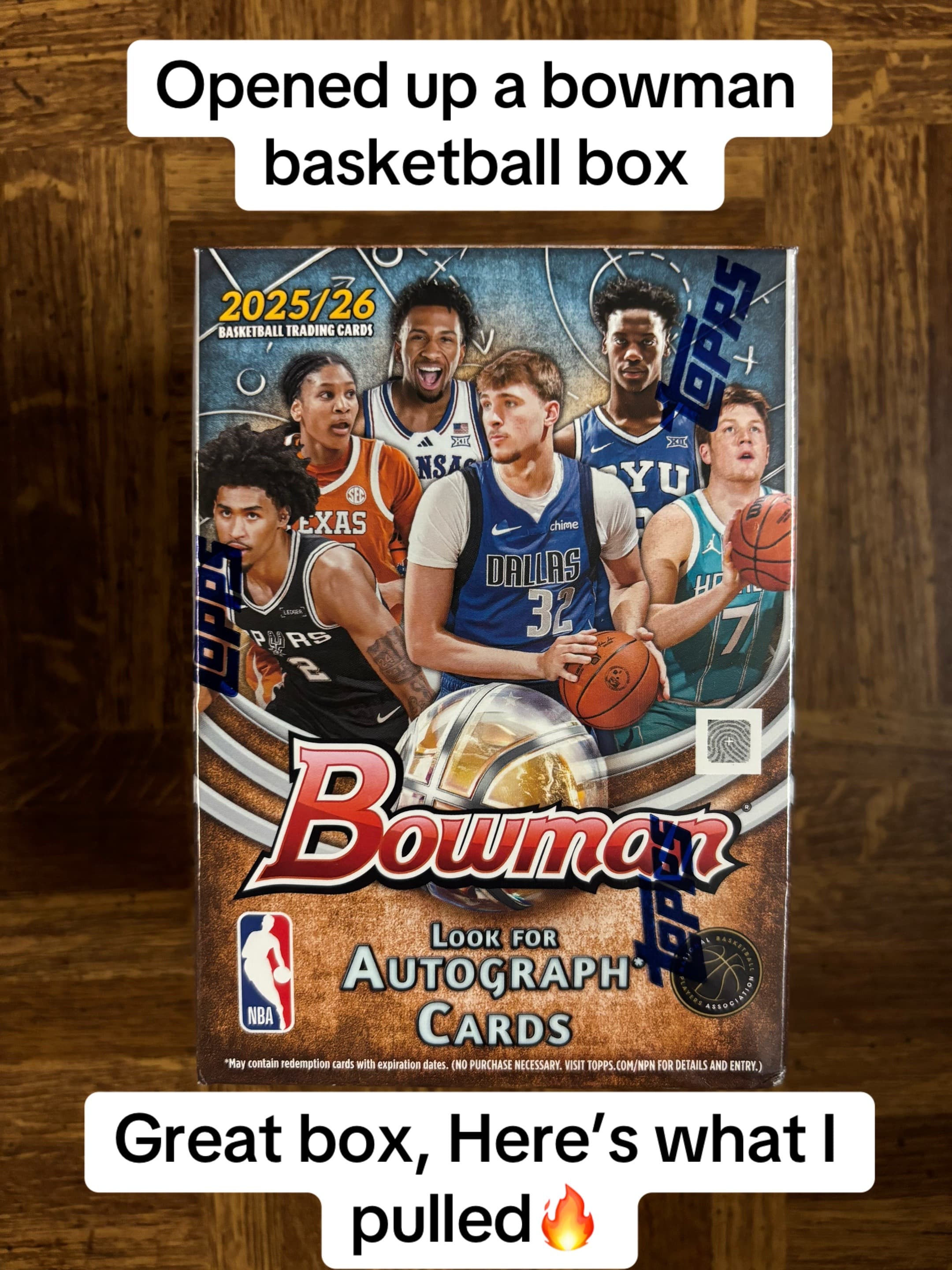 Opened up another Bowman basketball box and it did not dissapoint 👀🔥 What have you pulled from bowman so far? #sportscards #basketballcard
