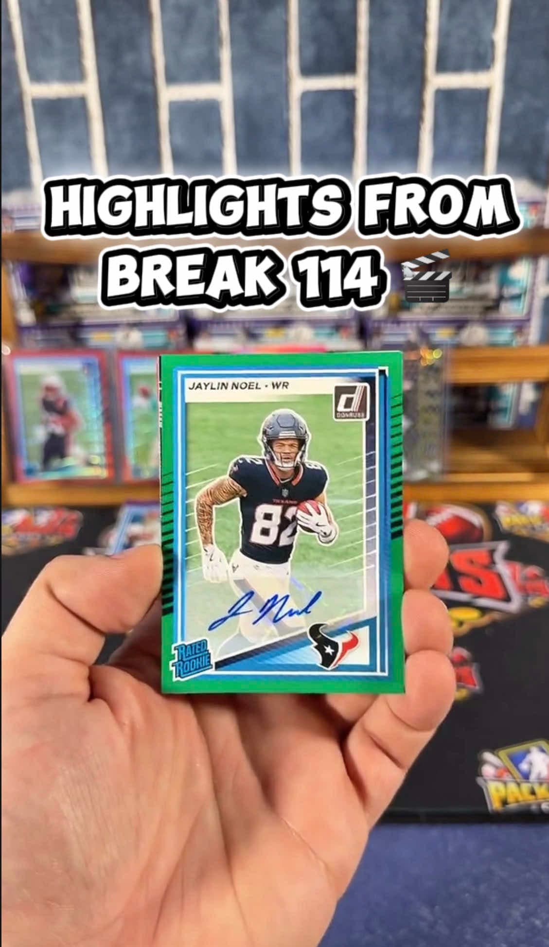 🎥 Some Highlights from Break 114 🏈 We got into 3 Donruss mega boxes and 6 Optic blaster boxes and ended up with some solid hits, an autogr