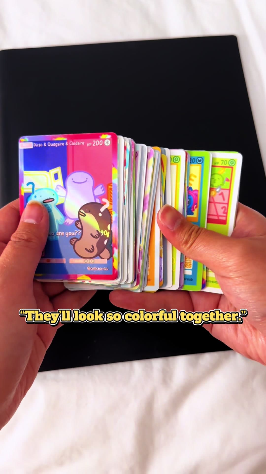 Can’t believe this binder is already up to four pages!😆 It feels like every new card pack adds another page💛
I showed it to my friend aft