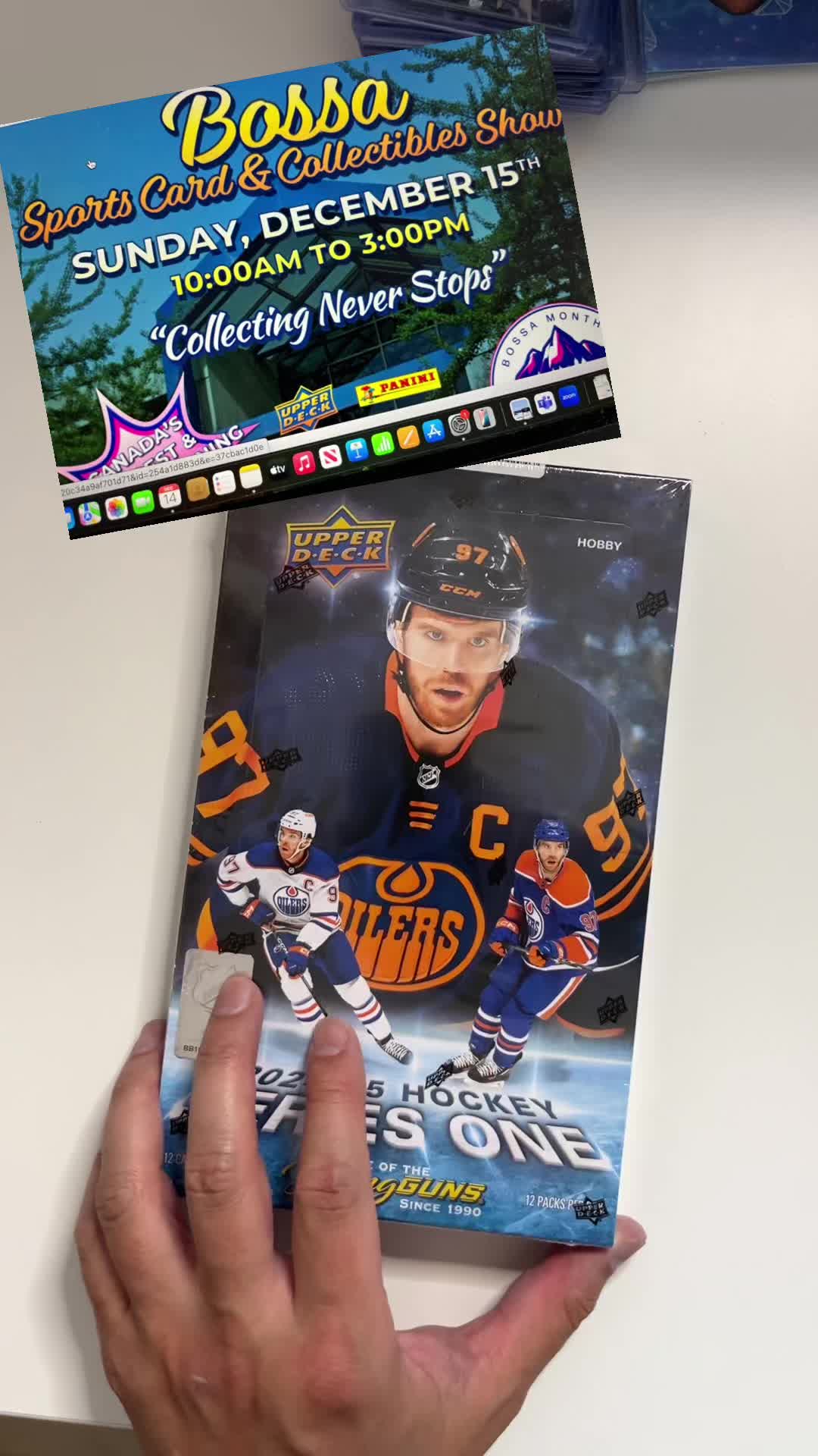 Come by the table on Sunday Dec. 15th 10am - 3PM. 6550 Bonsor ave Burnaby. Mystery Packs and lotsa hockey cards. #upperdeck #hockeyboys #nhl