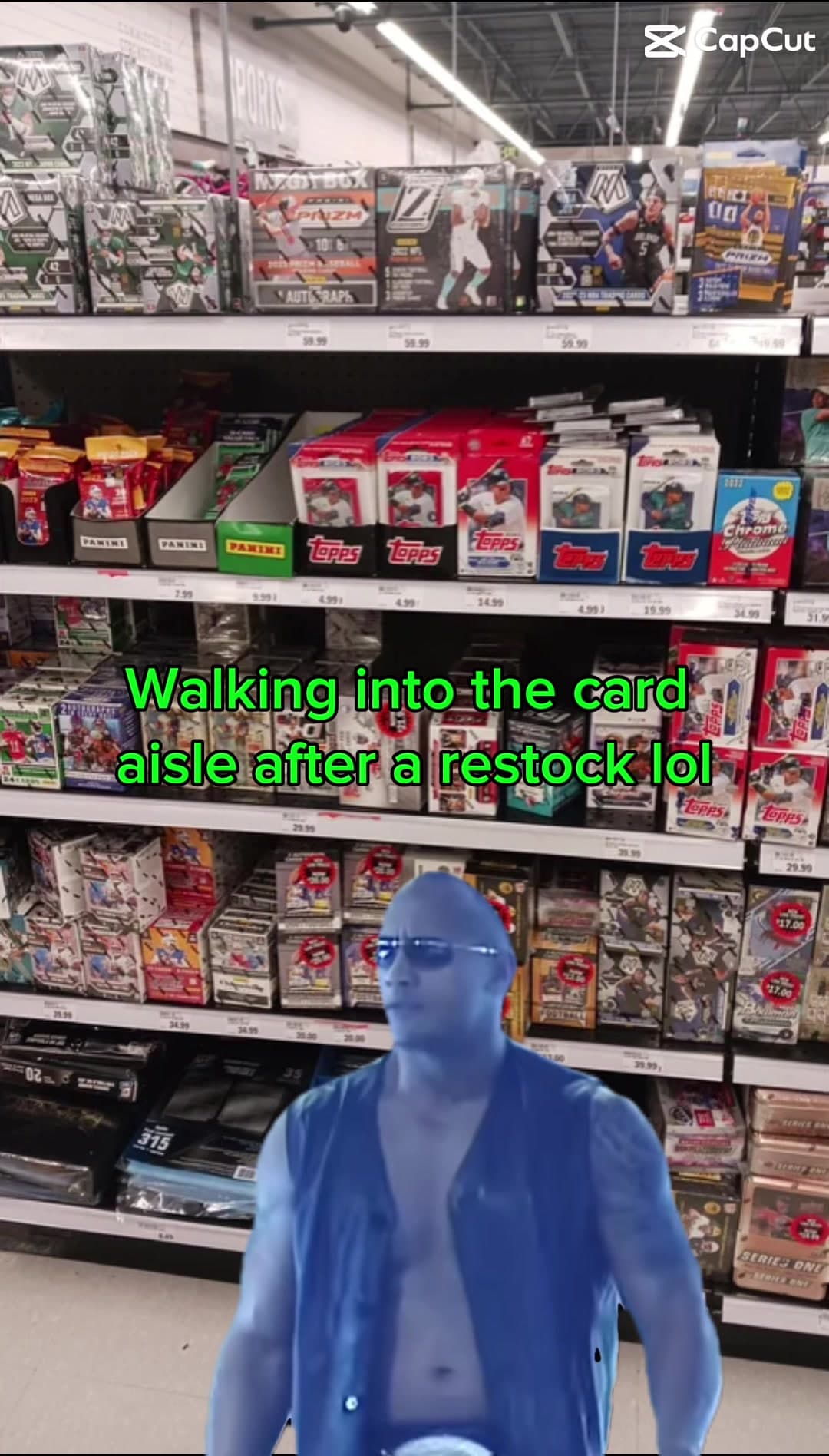 Walking into the card aisle after the restock lol #topps #baseballcards #sportscards #tradingcards #footballcards
