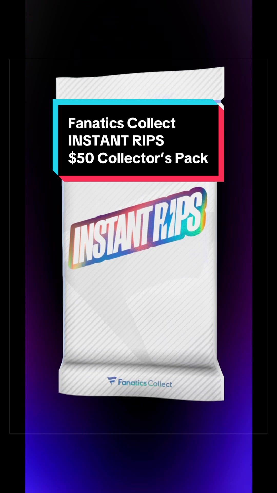 Let’s try out @Fanatics Collects instant rips! Hoping for some nice football or baseball slabs #fanatics #fanaticscollect #baseballcards #ps
