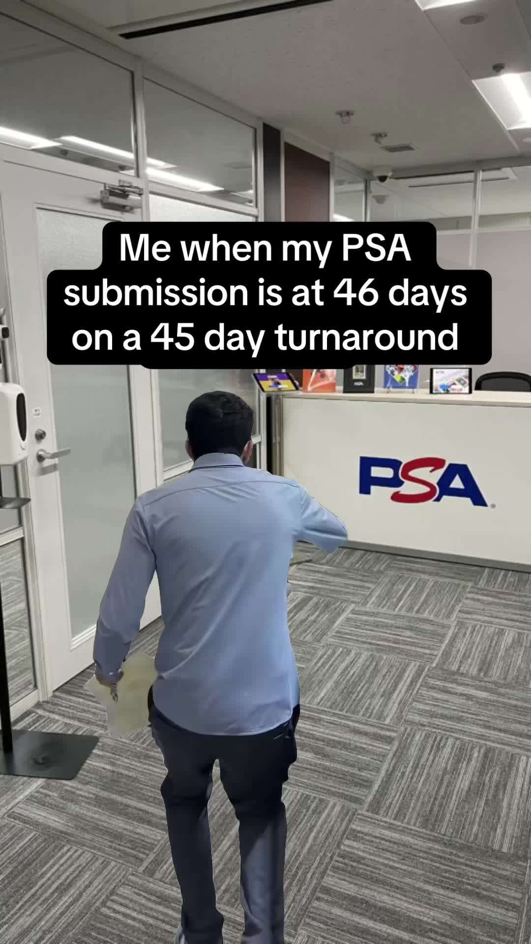 I SWEAR PSA not only likes playing games with my card grades but how long it takes to do it!!! #psa #psasubmission #fyp #meme #waiting