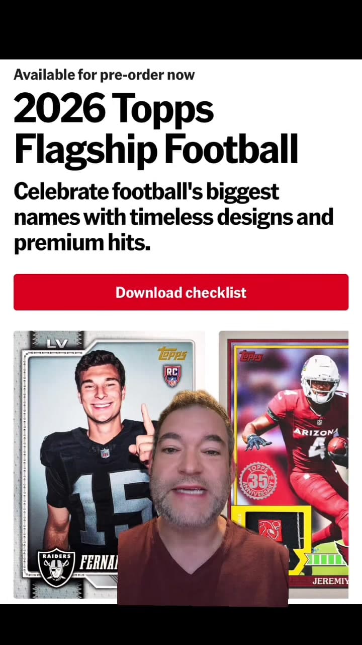 2026 Topps Flagship football is back and available for pre-order on Topps site. Pretty reasonable prices, you in or nah? #sportscards #footb