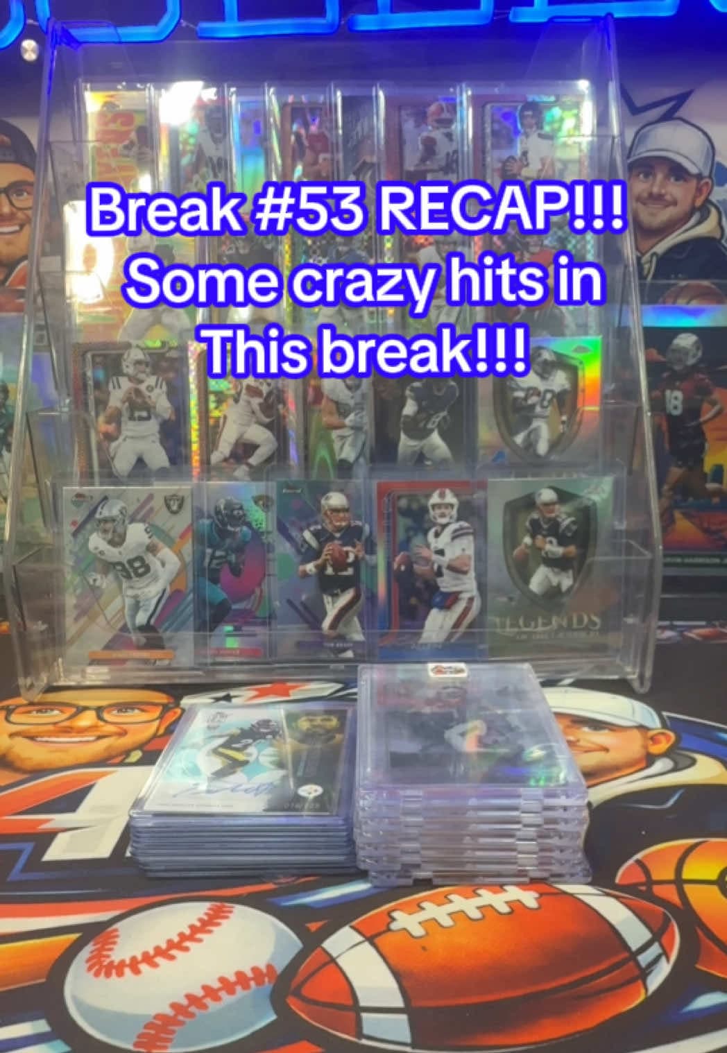 BREAK #54 Recap!! Such a fun break big names low numbers!! Love to see big hits!! Come join us tonight for a fun break!! #sports #NFL #cards #livehighlights