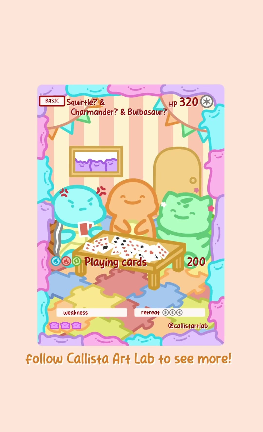the three starter Pokémon playing poker!!
When a super competitive Squirtle loses to Charmander and Bulbasaur… things get out of control🫣