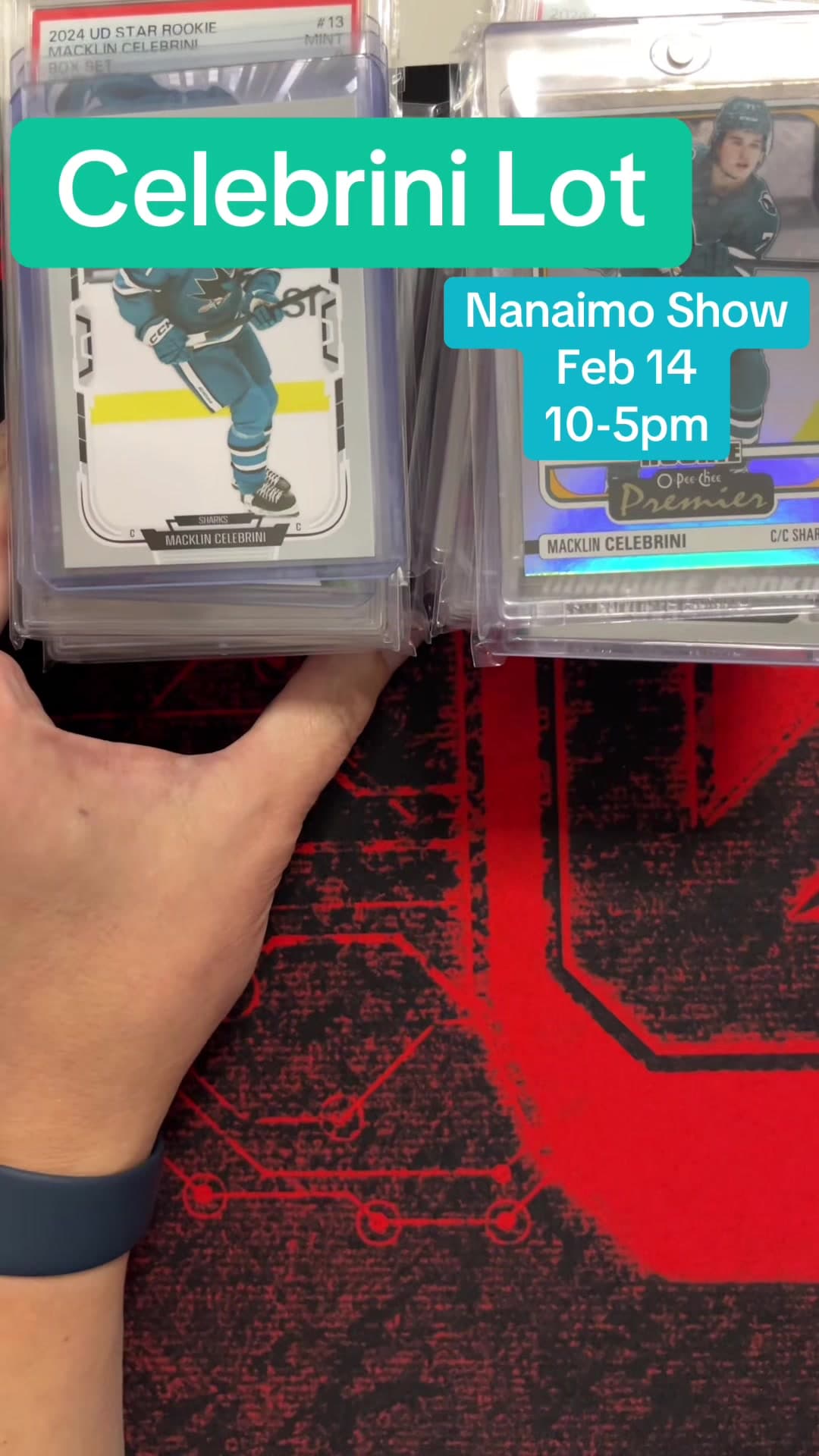 Macklin celebrini all day long looking good on his first game for Team Canada. I will be in Nanaimo on Saturday February 14th from 10am-5pm