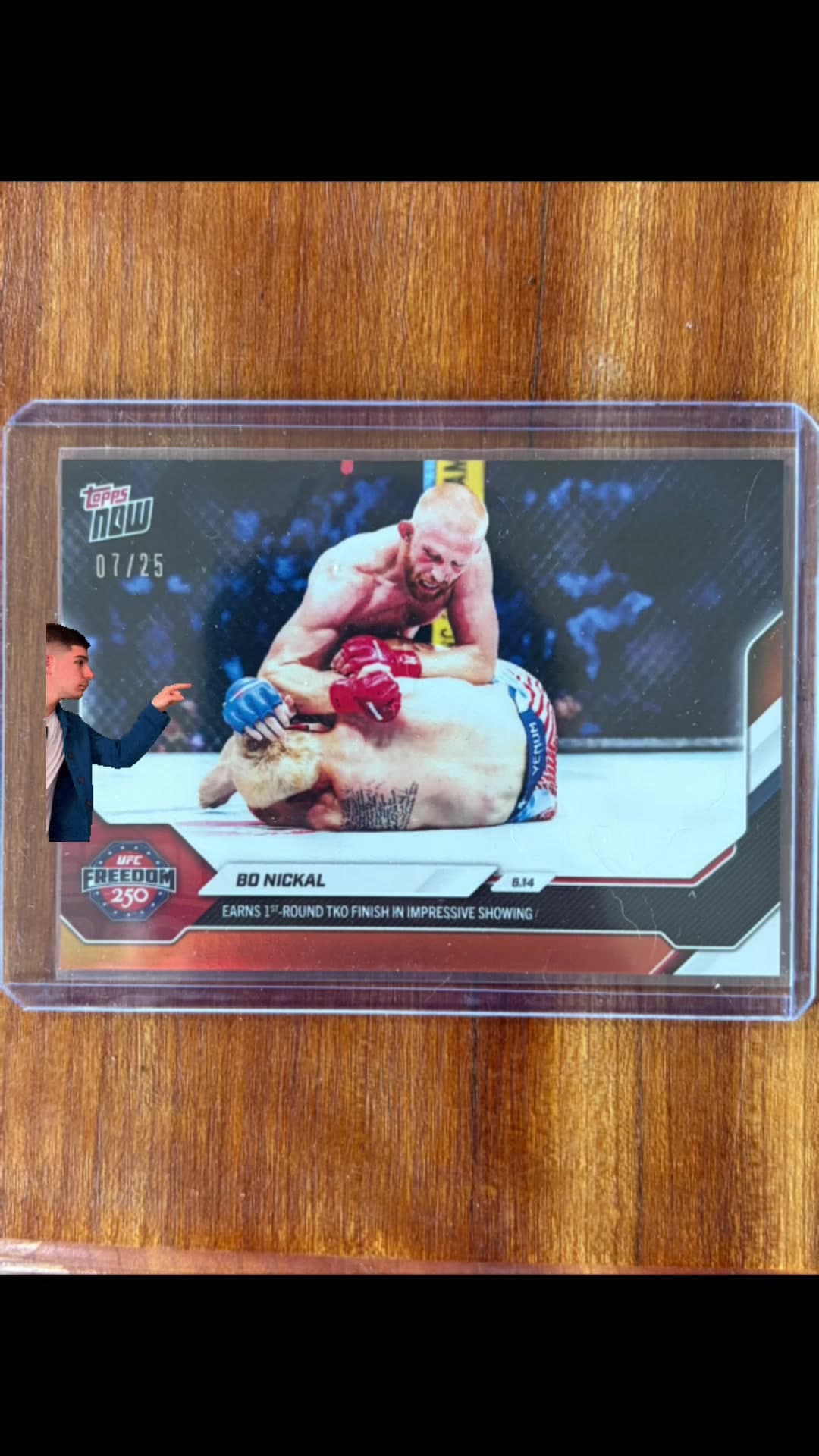 Bo Nickal UFC Freedom 250! Banger! @Bo Nickal @Topps #brcards1 #cardcommunity #cardcollector #sportscards #UFC