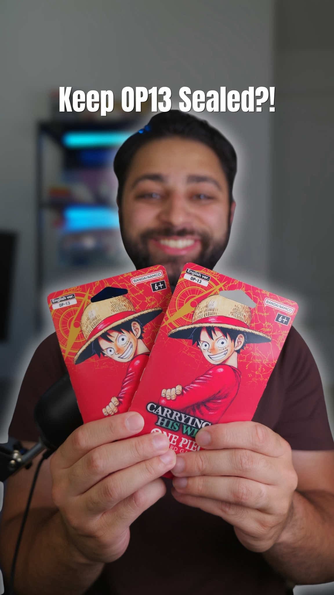 Should you keep One Piece OP13 packs sealed?! #onepiece #op13 #onepiecetcg #tiktokgrowthchallenge