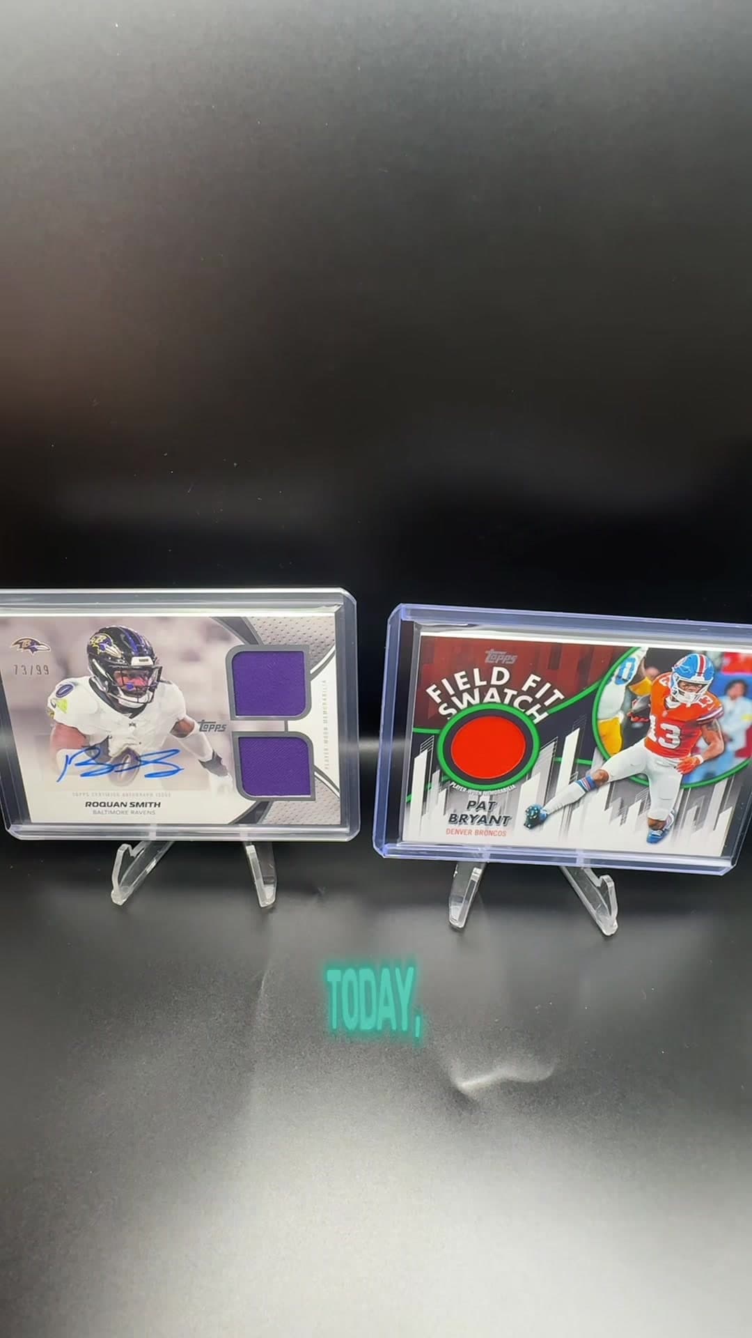 Two relics - Player Worn & Both /99. #ravens #broncos #reliccard #playerworn #sportscards