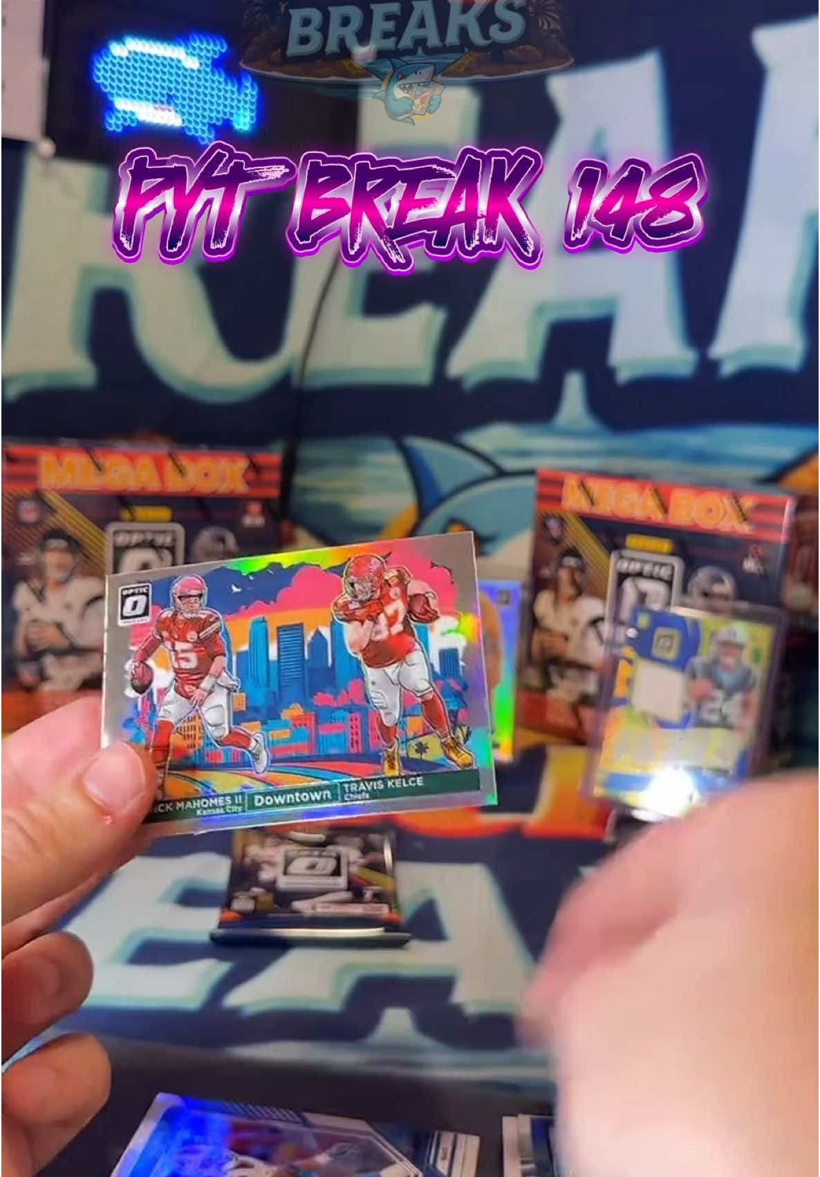 PYT BREAK 148 in the books! Our first look at 2024 Optic Megas and they did not let us down! 3 case hits had us speechless! π₯ππΌ #cardbrea
