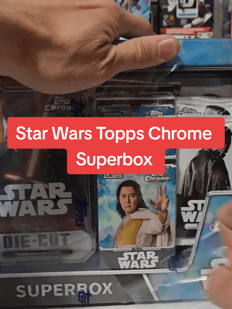Opening a Star Wars Topps Chrome Superbox! The hits in this one are out of this galaxy 🌌🔥 Which pull was your favorite? 👀 #StarWarsCards