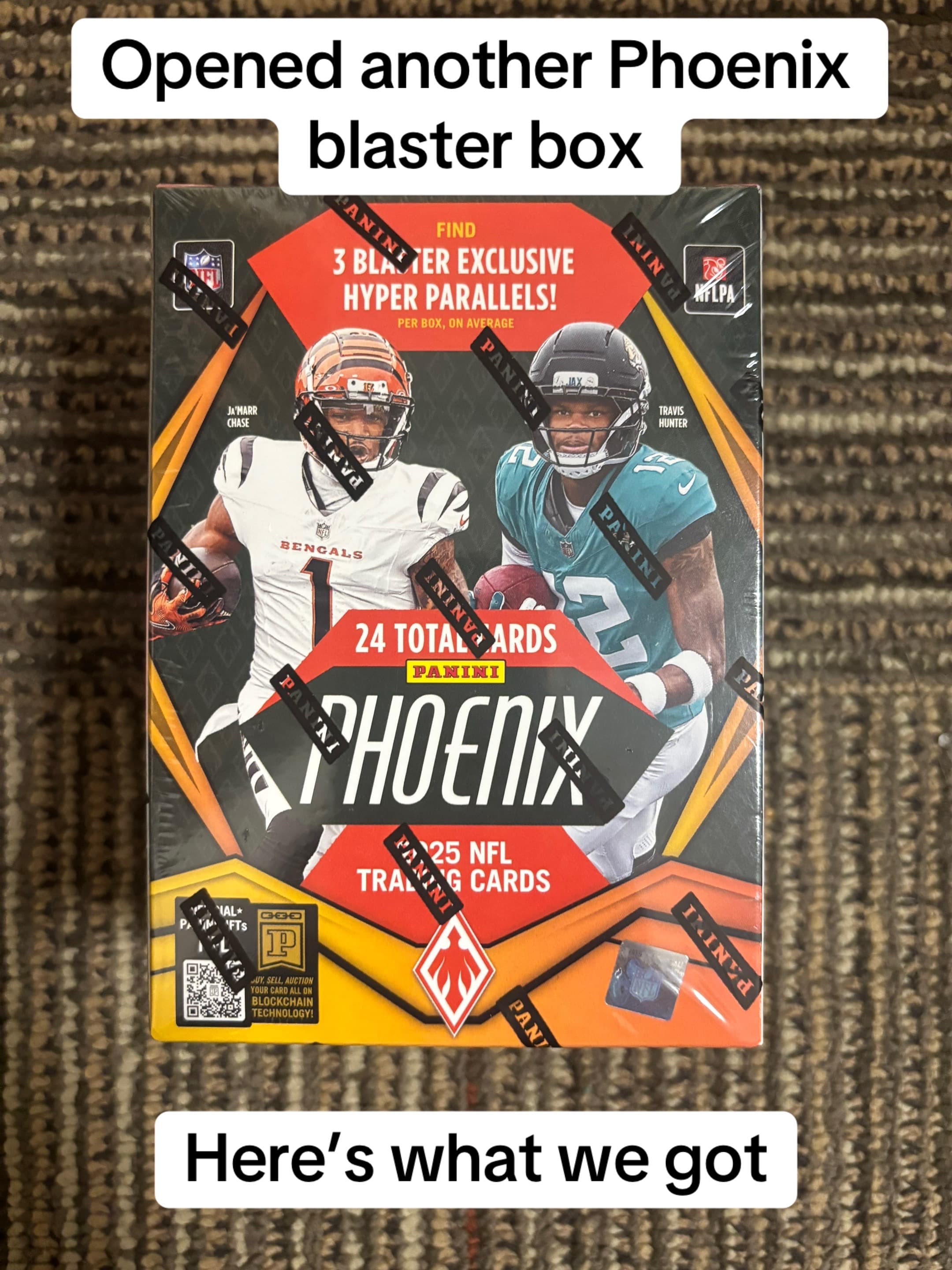 Opened another panini phoenix blaster box 👀 Hunting for that case hit🔥#footballcards #sportscards #paniniamerica #packopening #celerycards