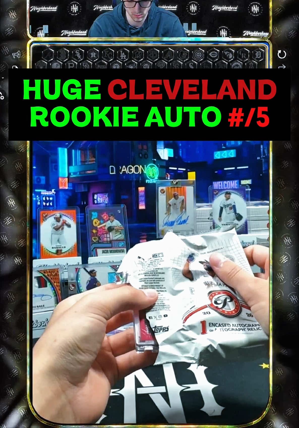 Chase Delauter Rookie Auto #/5 pulled from our 2026 Topps Pristine Baseball hobby full case pick your team break We have teams available now