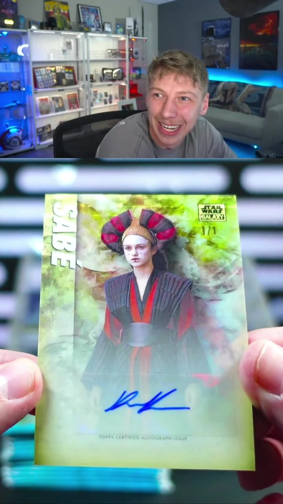POV: Pulling Superfractor 1 of 1 Star Wars Galaxy Autograph 😮 Opening Cases of 2026 Topps Star Wars Galaxy Chrome all week on stream, link in bio —— If we haven’t met yet, I’m Isaac, aka Synth. A few years ago I got back into collecting and chasing cards I loved. Today, we have built Synth City Collectibles into a community of collectors and fans opening some of the biggest products in the hobby every single night. As part of our community you: ⚡ Don’t need thousands of dollars to enjoy the hobby ⚡ Get live reactions when you hit something huge ⚡ Meet collectors who love the same things you do ⚡ Get access to products and breaks you might not find elsewhere See you in the stream ❤️ Whatnot: SynthCity YT / IG / FB / TT: synthcitycollectibles #foryou #fyp #reels #tradingcards #collection