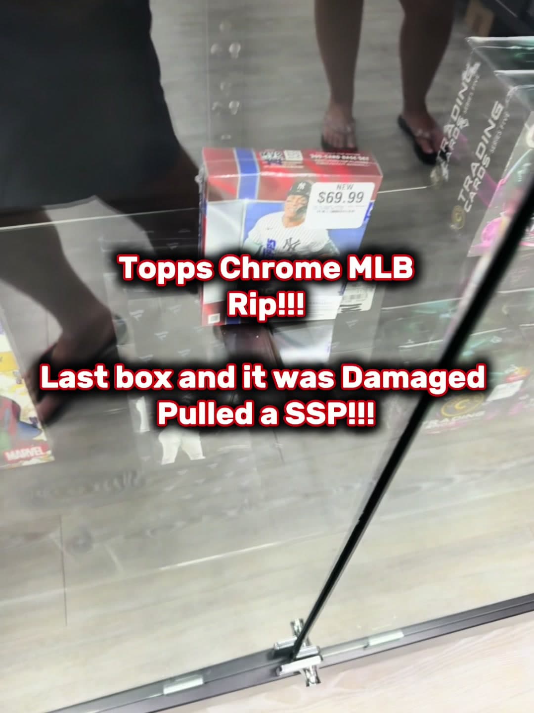 Picked up the last box at GameStop and it was damaged! Pulled a SSP!!! #MLB #toppschrome #Baseball #sportscards #packrip