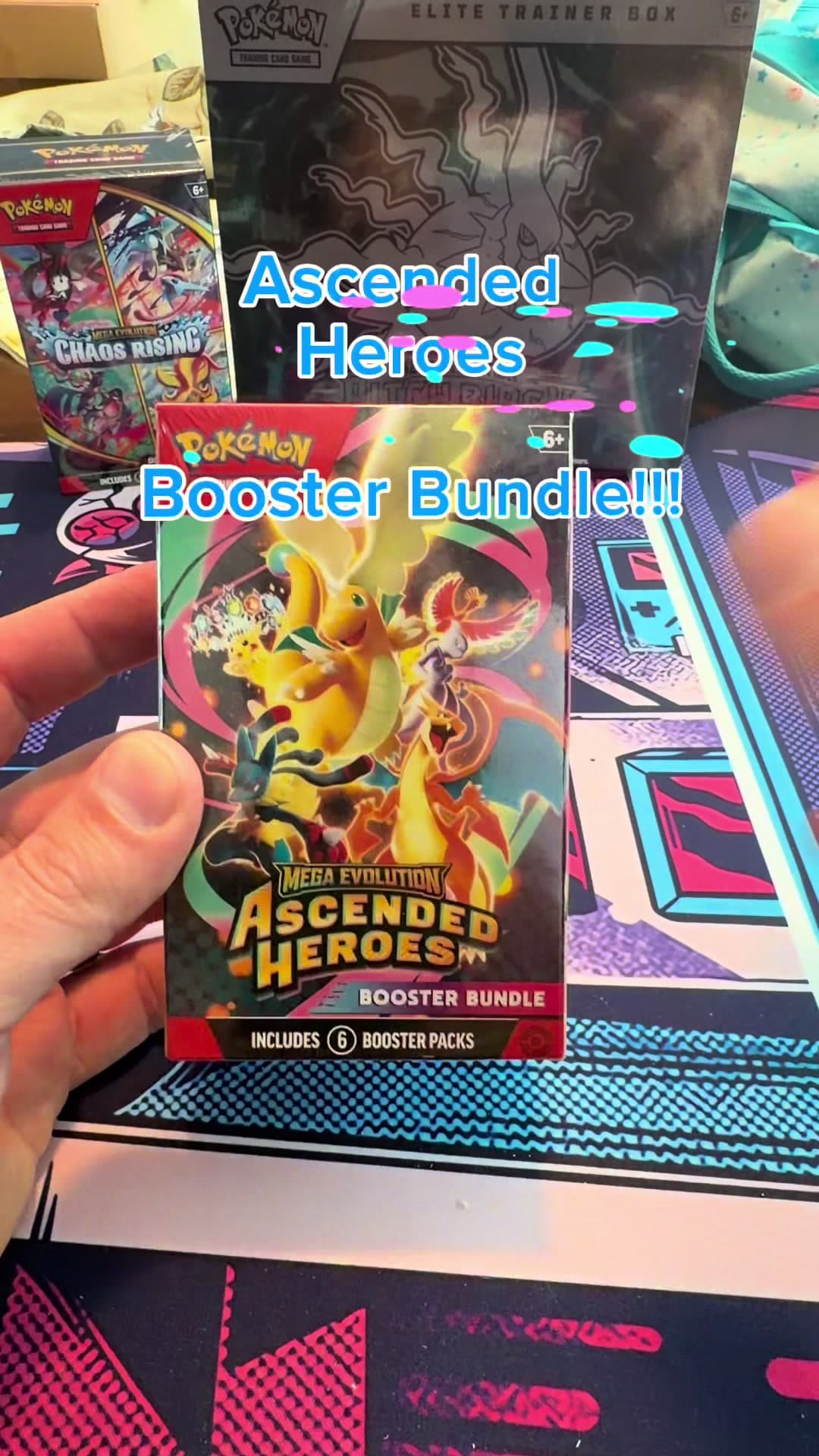 Cracking an Ascended Heroes booster bundle tonight. Six packs, plenty of ways this can go wrong. 😂 Let’s see if there’s actually something