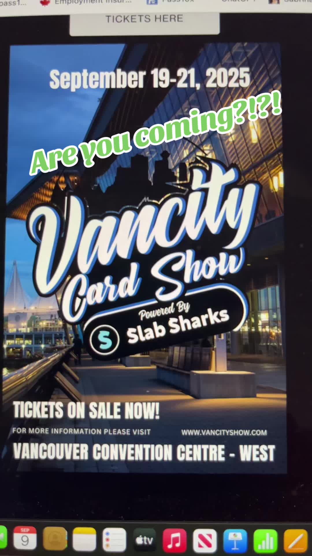 Vancity Card Show Sept 19-21. Massive card show. Made for people new to the hobby or dudes trying to find that hidden gem. #vancity #upperde