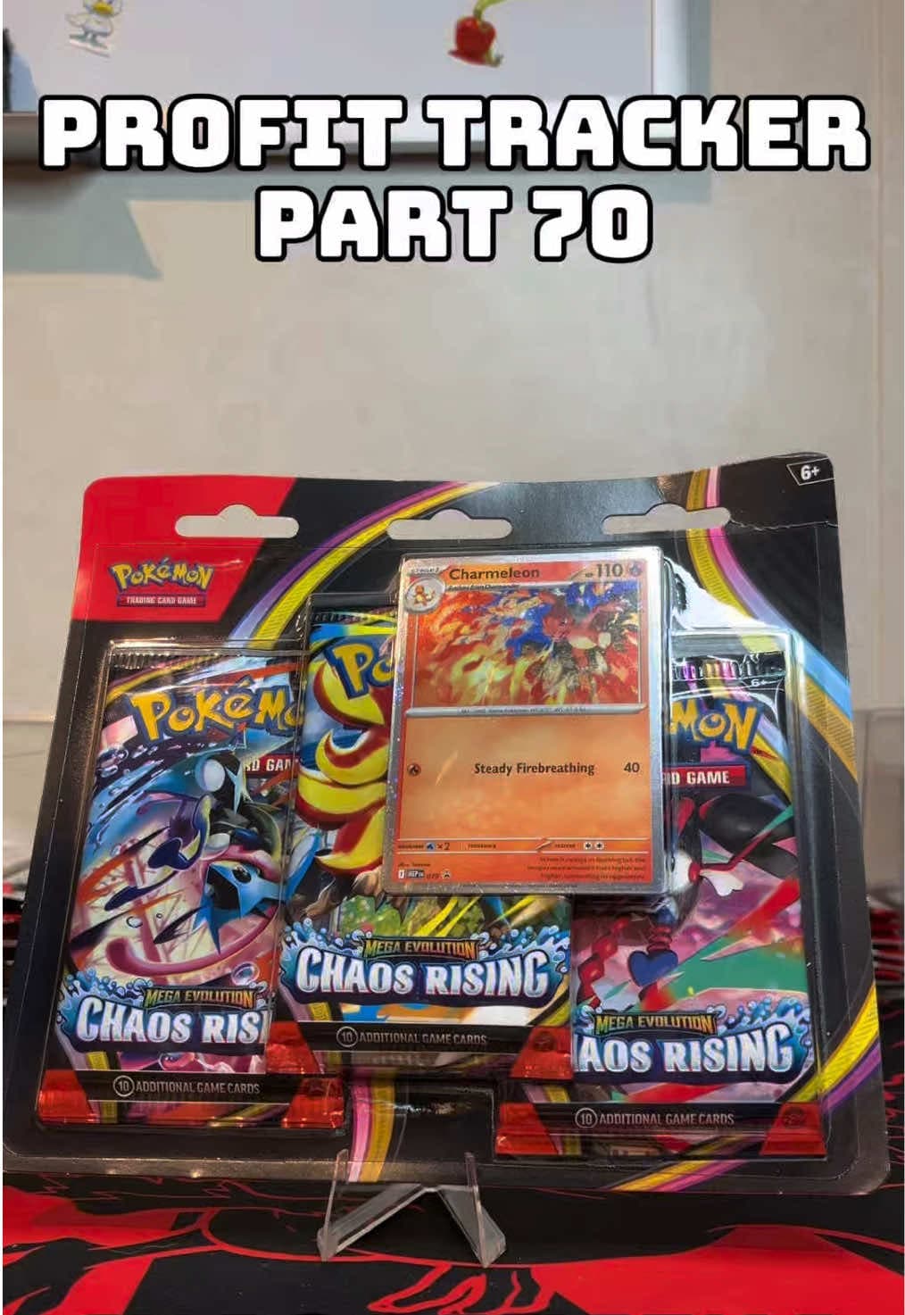 Profit Tracker Part 70
Chaos Rising Blister
What’s your Chaos Rising chase?👇
#pokemon #pokemoncards #pokemontcg #megaevolution #chaosrisi