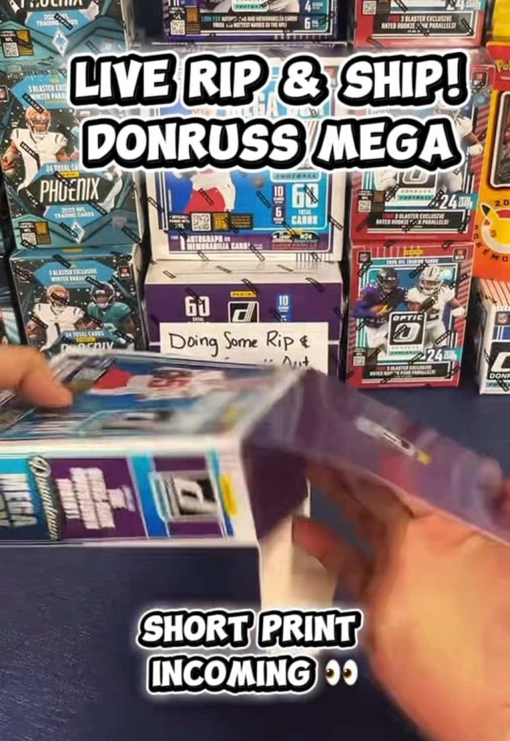 Hit a nice short print while gettin into this Donruss mega for a customer during a live rip and ship session! Always love pulling a nice hit