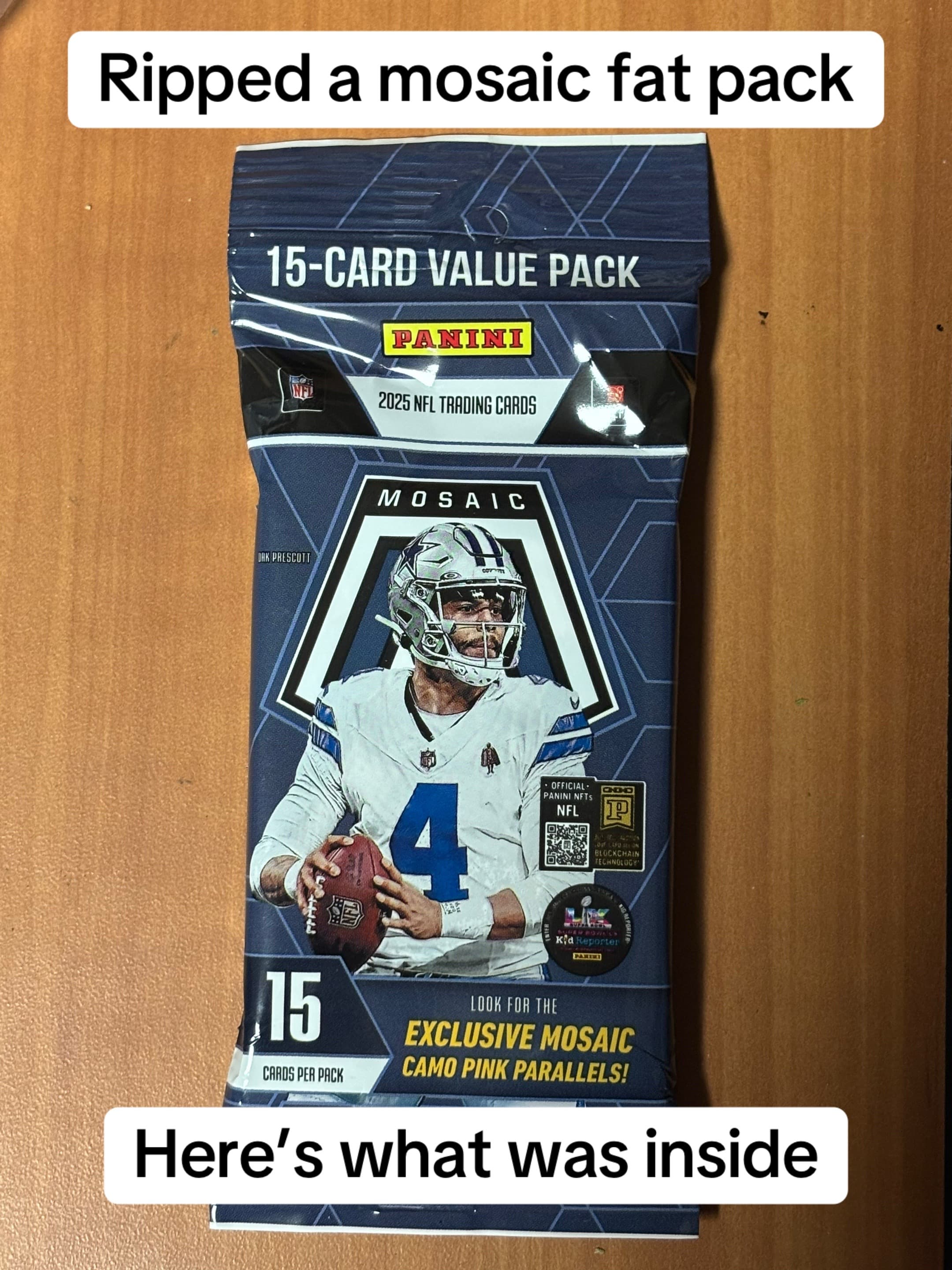 Opening a brand new mosaic football fat pack🔥 Pulled some nice ones #footballcards #sportscards #paniniamerica #packopening #celerycards