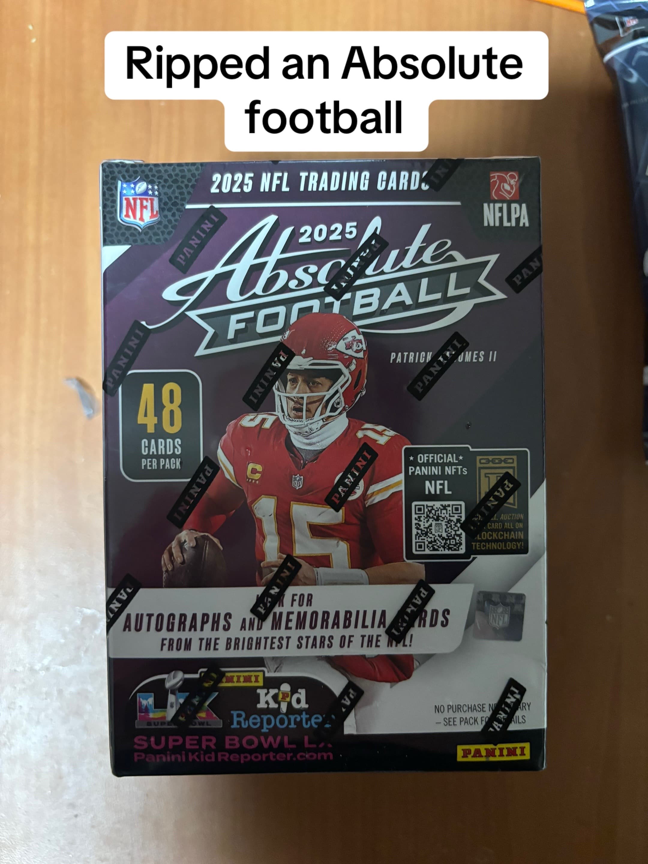 Opening a brand new absolute football box 👀 What have you guys hit from these? #footballcards #sportscards #paniniamerica #packopening #cel
