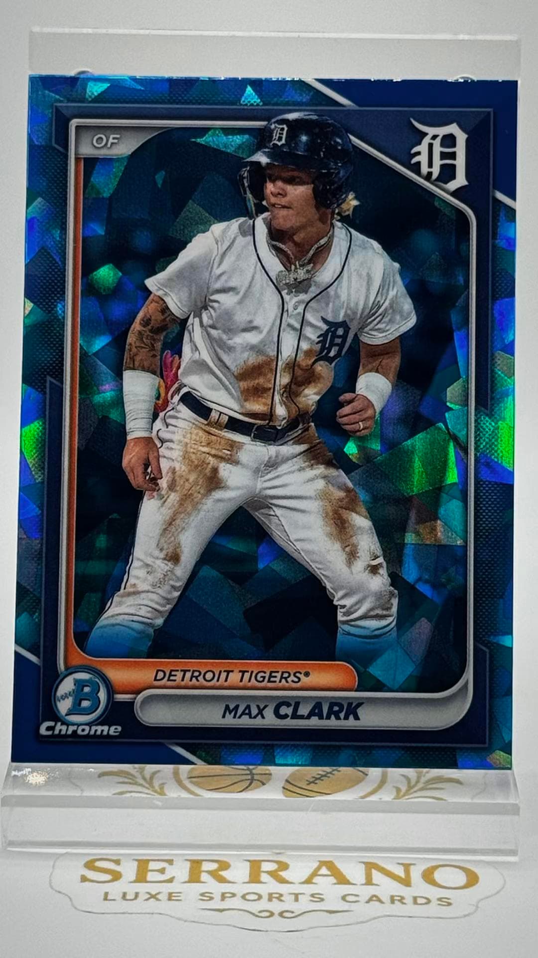 Max Clark 🔥 Bowman Chrome Sapphire #serranoluxesportscards #sportscards #maxclark #detroit #tigers