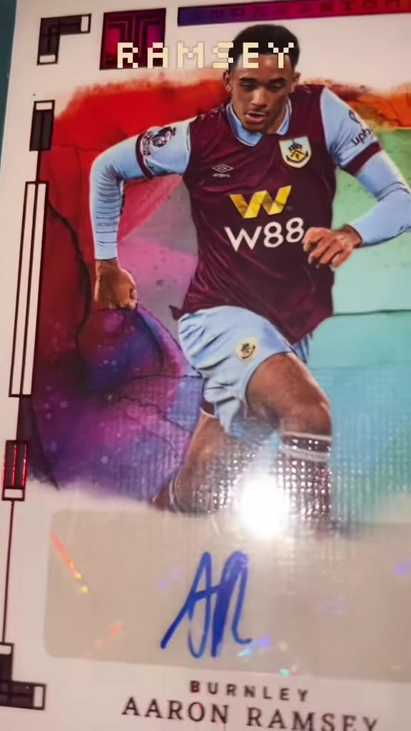 Limited Number Run BOOKEND 99/99 Auto Aaron Ramsey 2023-24 Panini Impeccable Impressions RC Burnley