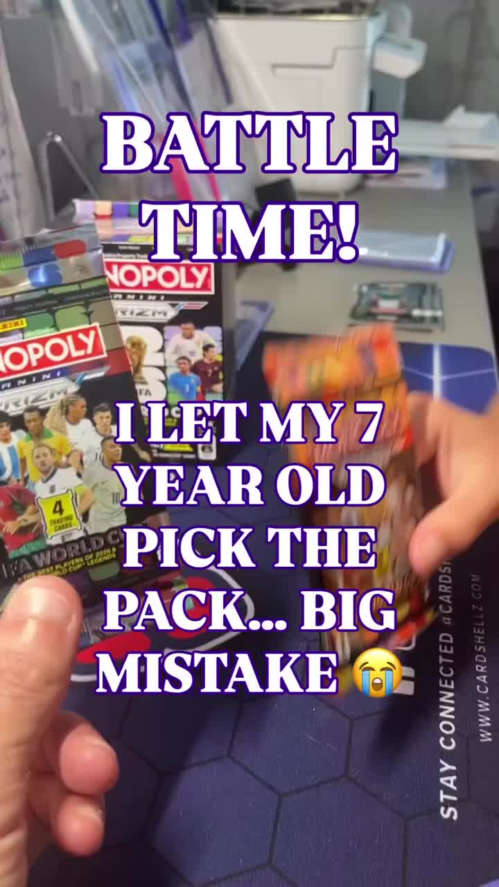 Dad vs. 7-year-old pack battle… and I GOT COOKED. 😭😂🔥 2026 FIFA Monopoly World Cup Prizm ⚽️ I pulled NOTHING. My son? RED PARALLEL. 😳🔥