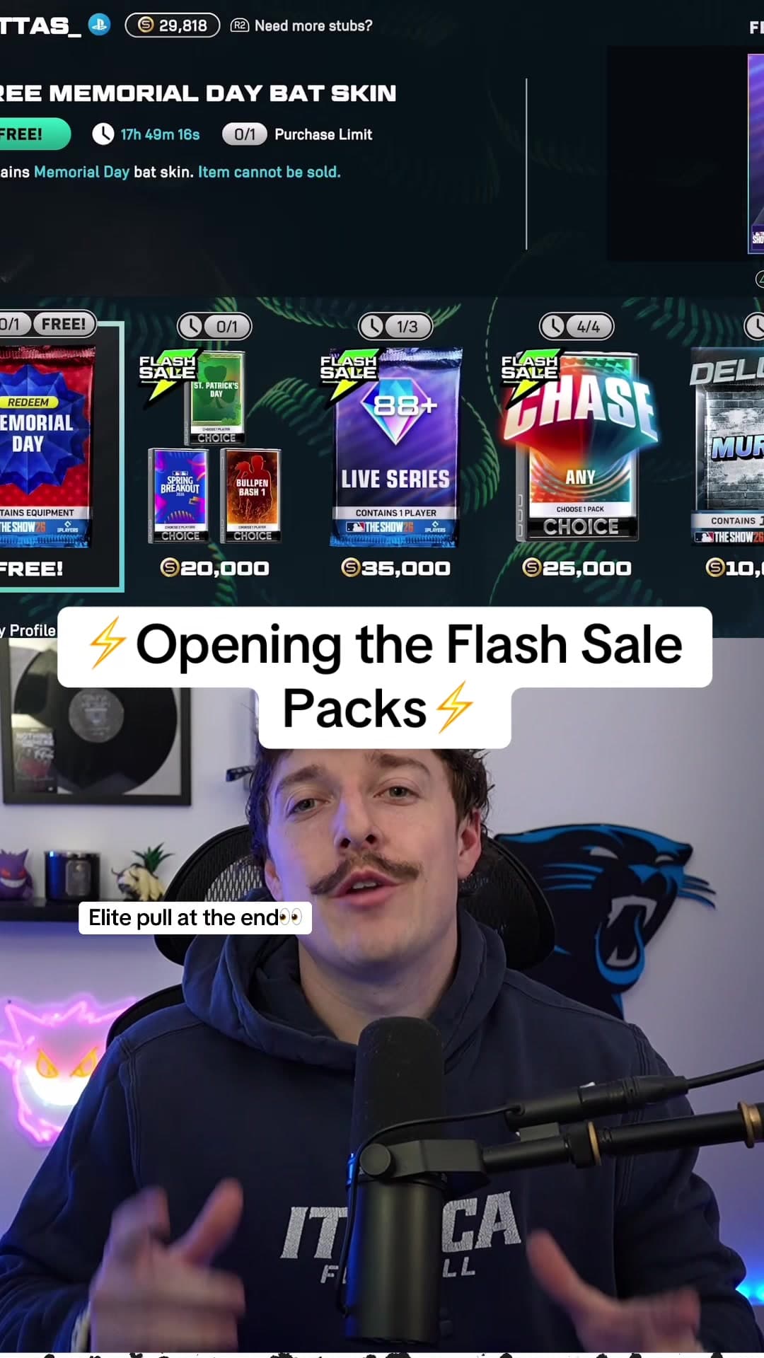 Opening all the Flash Sale Packs in MLB the Show 26! Crazy pull at the end👀