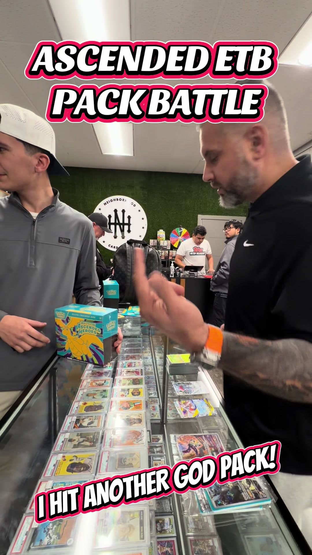 RIPPERZ PACK BATTLE @Neighborhood Card Shop !!! I hit another God Pack but in Ascended Hero’s this time. This is crazy, hitting two GOD PAC