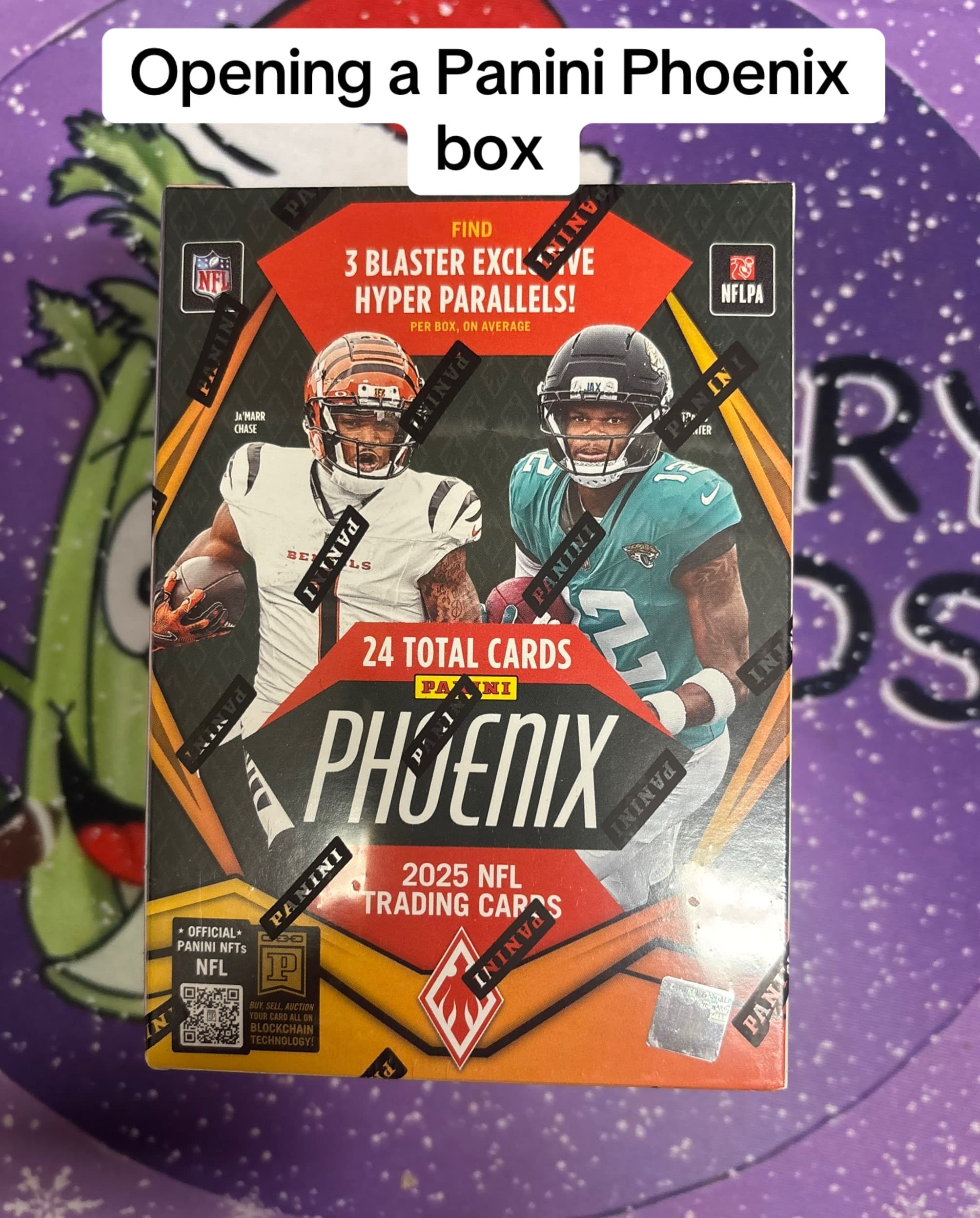 Opening a new panini phoenix football box 📦 Looking for that color blast💥 #sportscards #cards #footballcards #packopening #celerycards