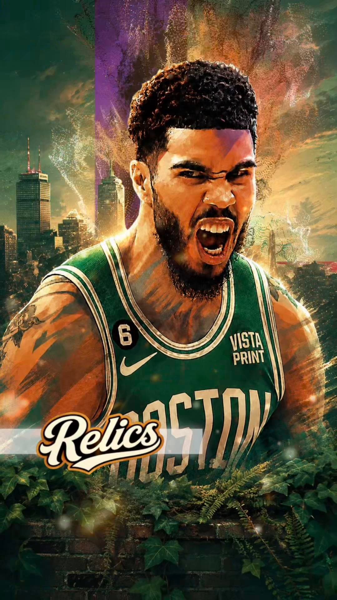 RELICS - Jayson Tatum Boston Celtics Panini NBA Hoops 21/22 Rookie Remembrance — — — — — POISE. EVOLUTION. CHAMPION. Jayson Tatum has grown