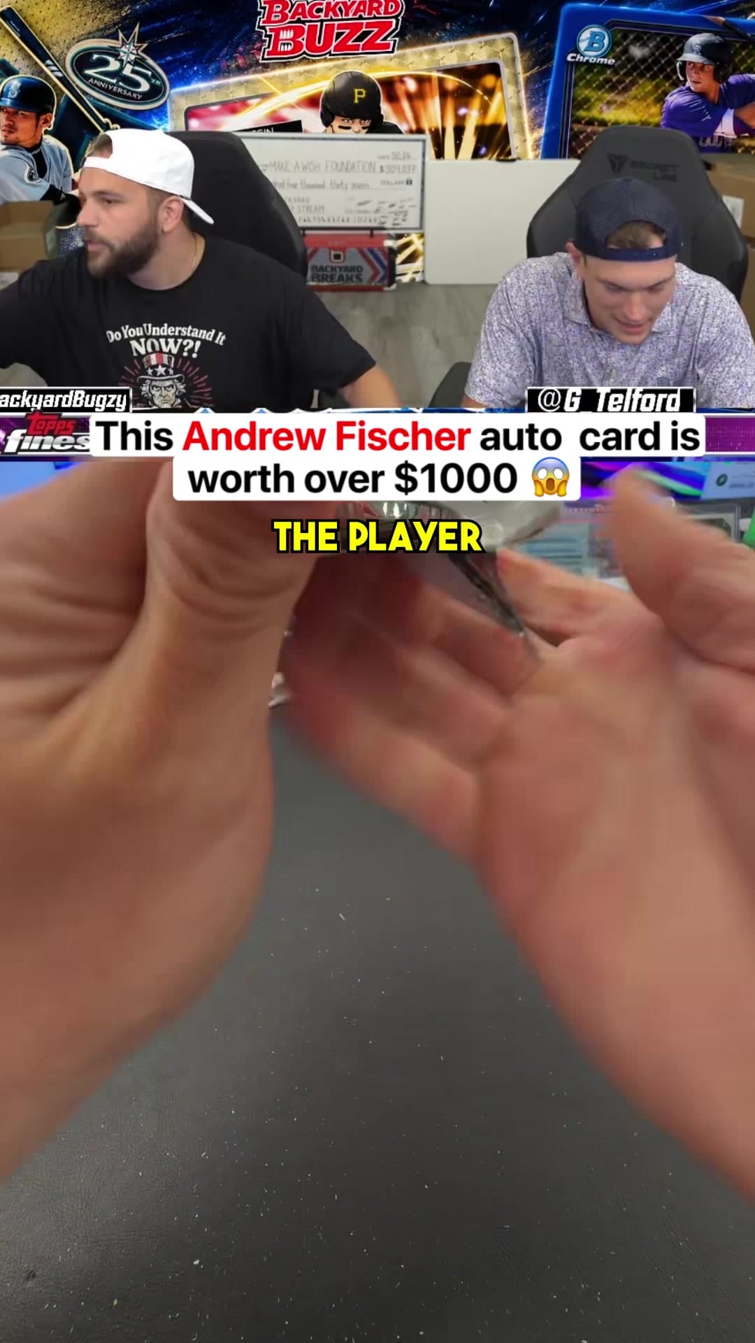 ANDREW FISCHER AUTO /75 π One of the top chase players on a Bowman Chrome autograph worth around $1K. Follow @BackyardBreaks and click the