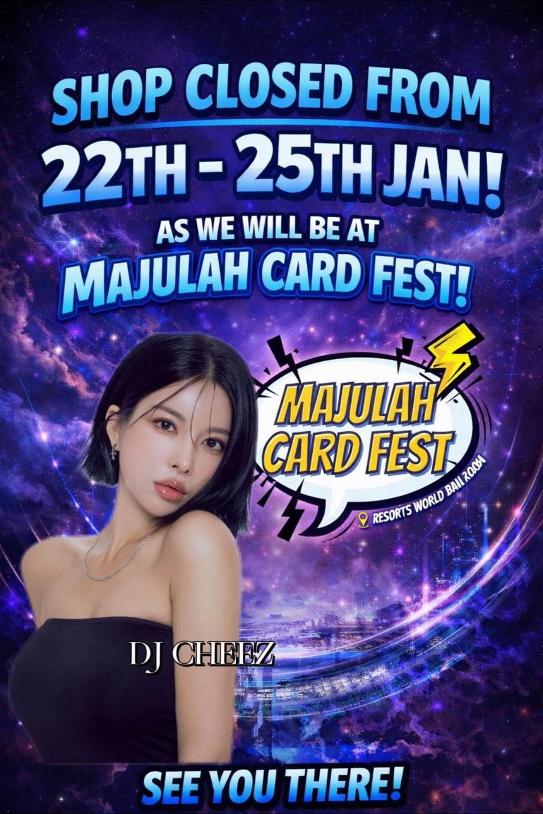 Our shop will be closed from 22nd - 25th Jan as we will be and are preparing for Majulah Card Fest, apologies for any inconvenience caused,