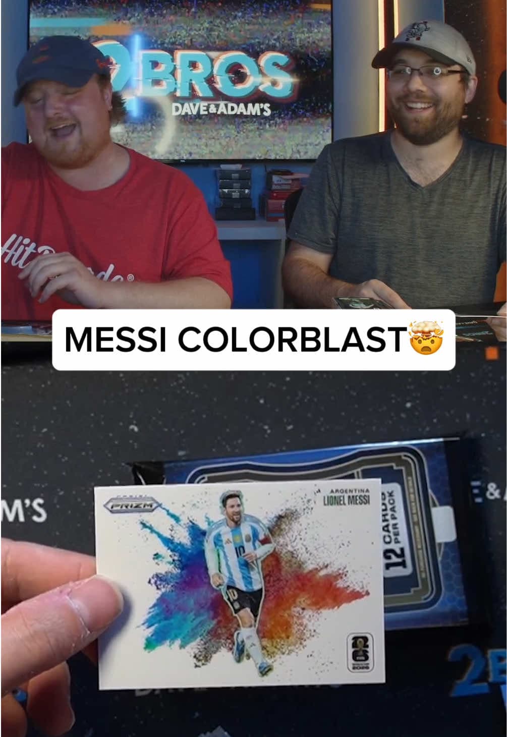 JUST PULLED THE 🐐🐐🐐🐐 Lionel Messi colorblast from Panini Prizm FIFA World Cup😎 @dacardworld #panini #futbol #messi #argentina #worldcup