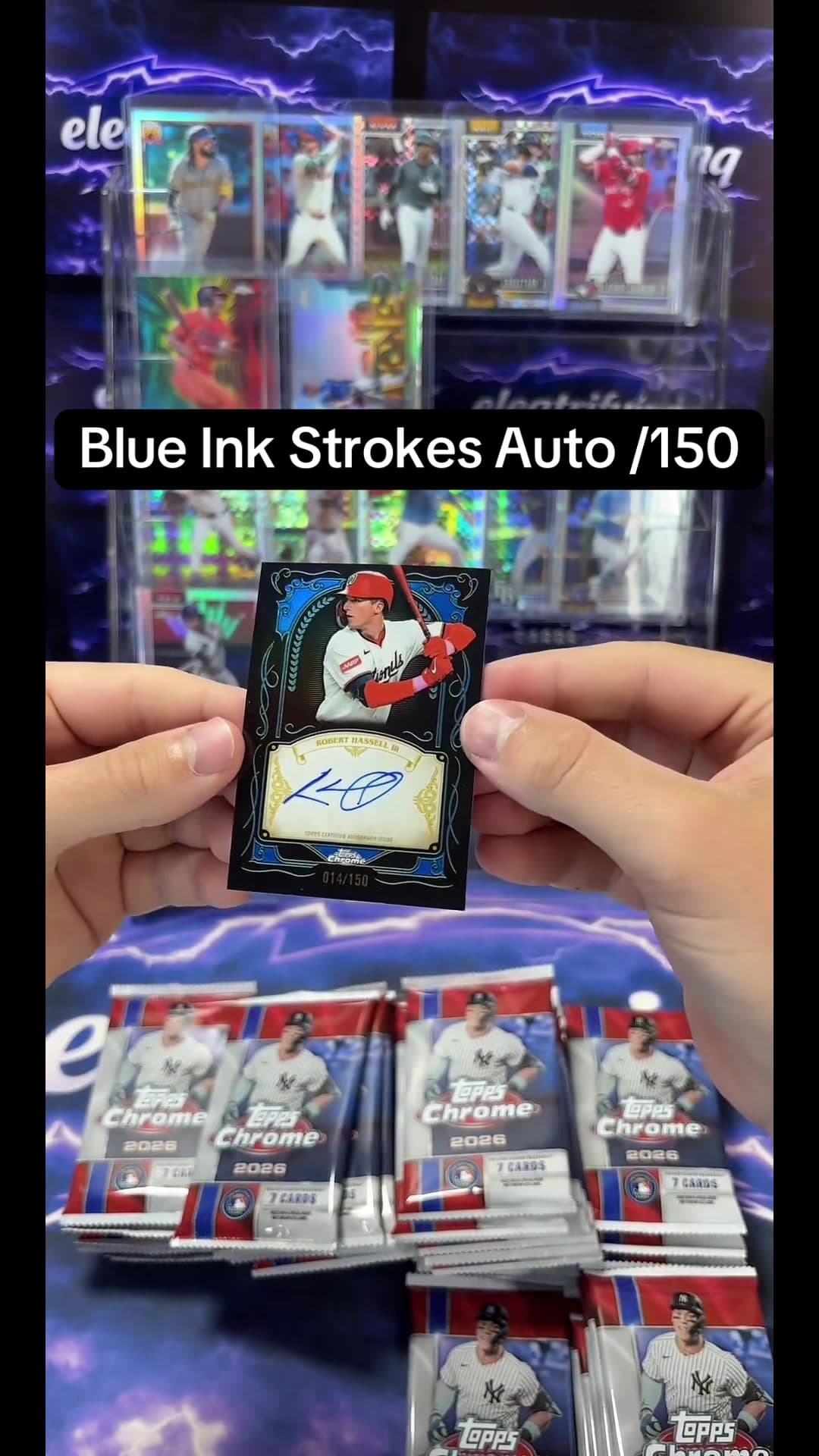 2026 Topps Chrome Baseball Blue Ink Strokes Autograph /150! Mega Box Pack Odds: 1:4,089 #topps #baseball #sportscards #packopening #livebrea