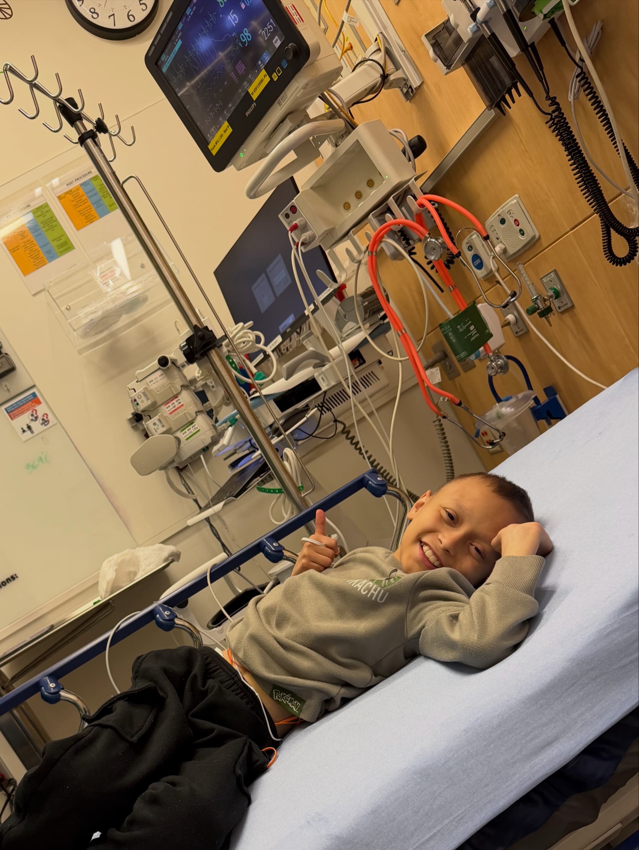 Just five days ago, Avery was walking.
Tonight, we are sitting in the Emergency Department at Seattle Children’s Hospital after Avery becam