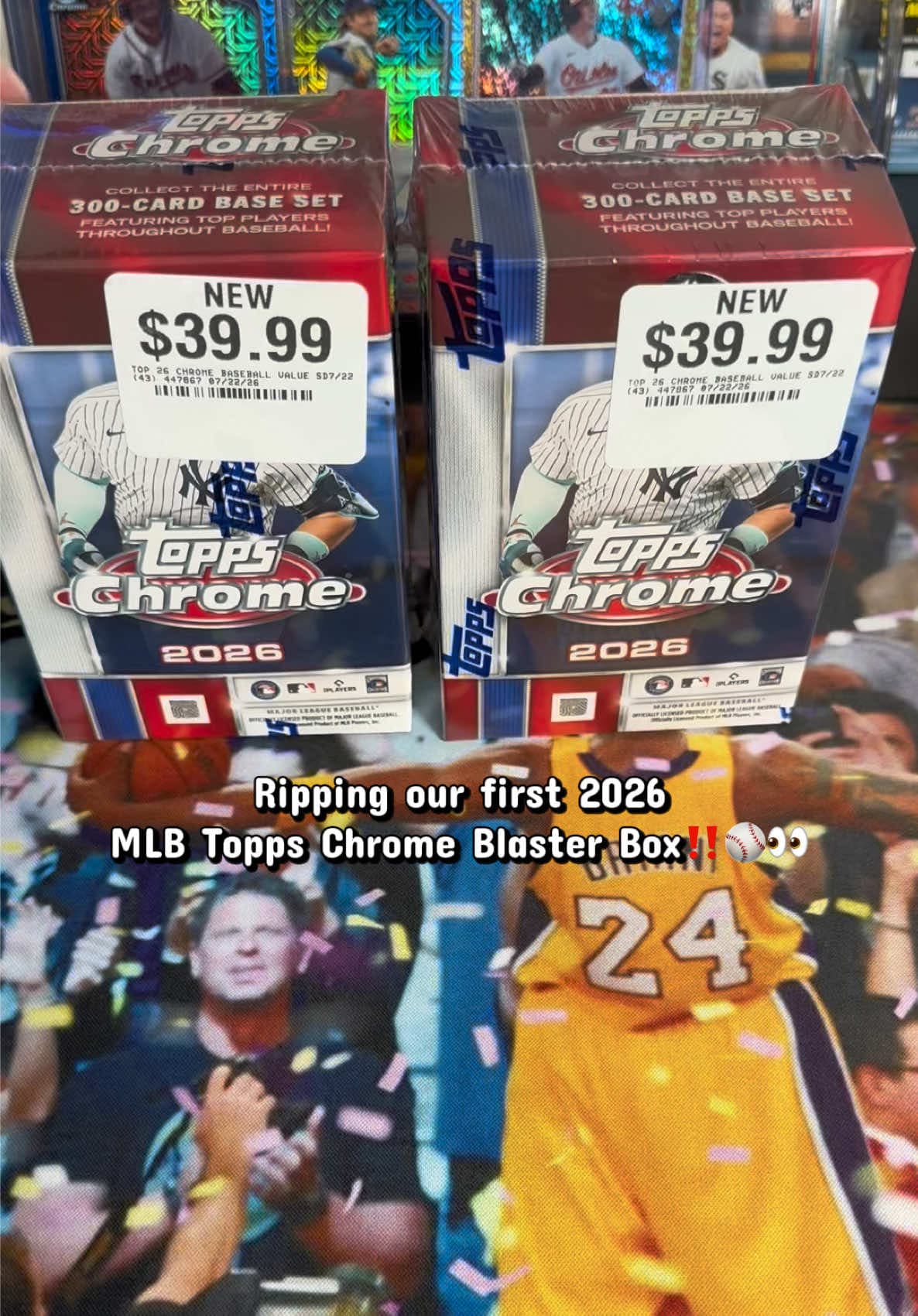 Ripping our first 2️⃣0️⃣2️⃣6️⃣ @MLB @Topps Chrome Blaster Box‼️⚾️👀 #301tradingcards #mlbcards #baseballcards #sportscards #fyp