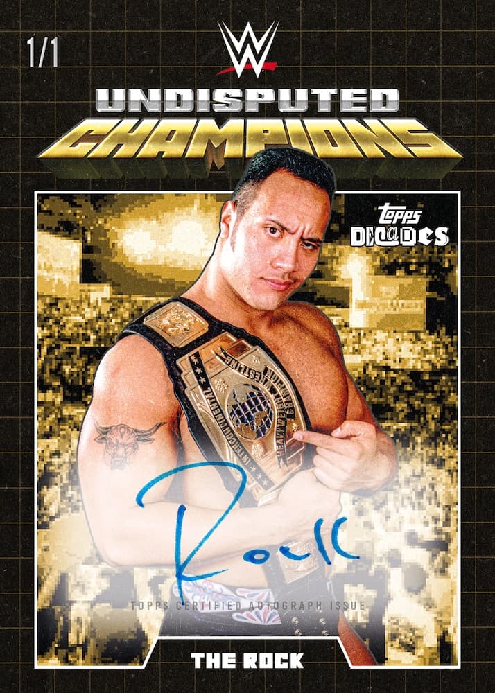 The Rock on-card autograph