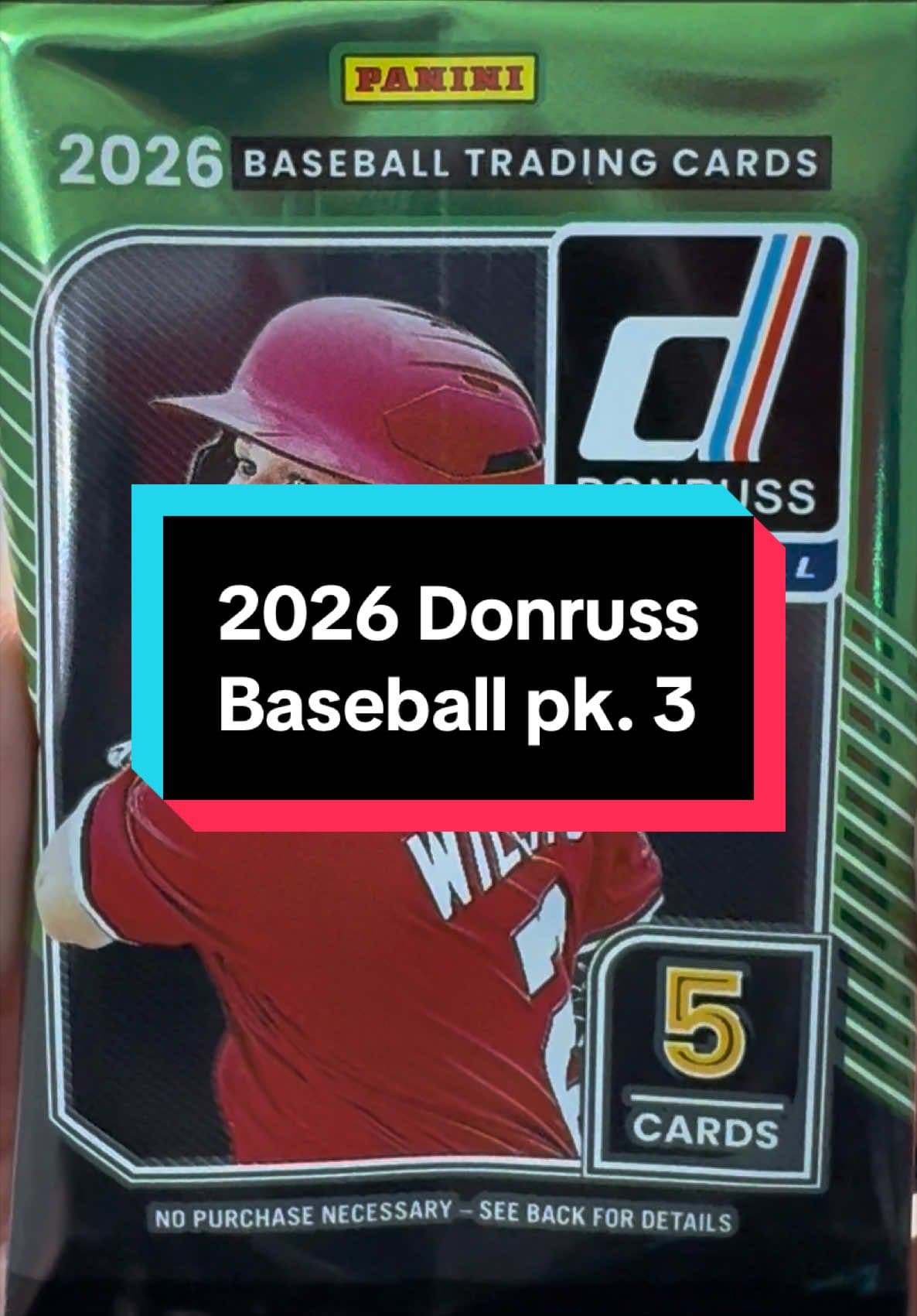 2026 Donruss Baseball Card Pack 3 Rip! Like, comment and follow for more! #fyp #sports #baseball #mlbb #sportscards