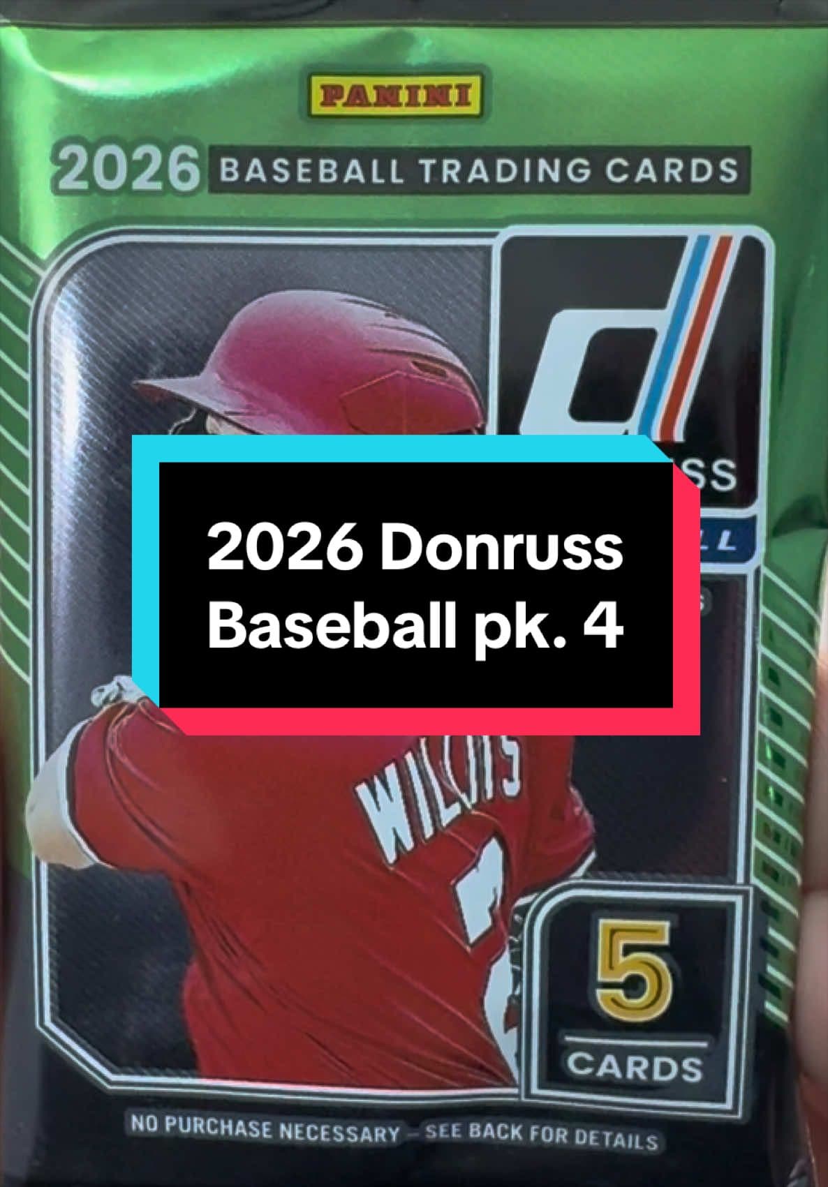 2026 Donruss Baseball Card Pack 4 Rip! Like, comment and follow for more! #fyp #sports #baseball #mlbb #sportscards