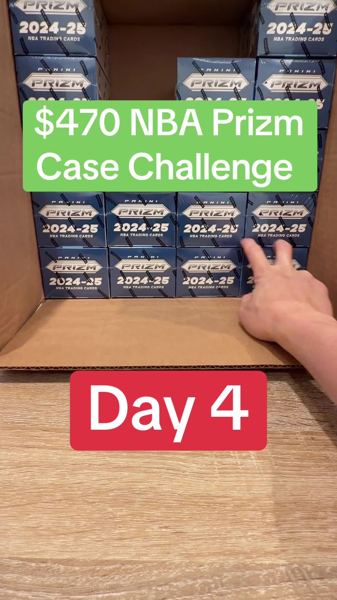 Day 4 of opening this NBA Prizm case! That’s ✌️days in a row where we made our money back and more 🕺 You can find these and many other card