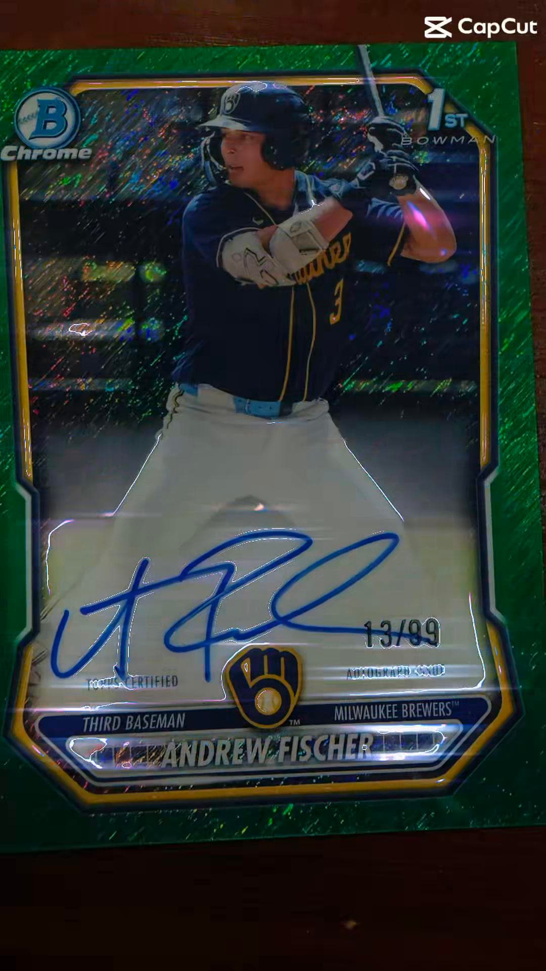 Check out this listing Andrew Fischer green shimmer auto! In my eBay and CollX stores now! #topps #baseballcards #sportscards #rookie #mlb h