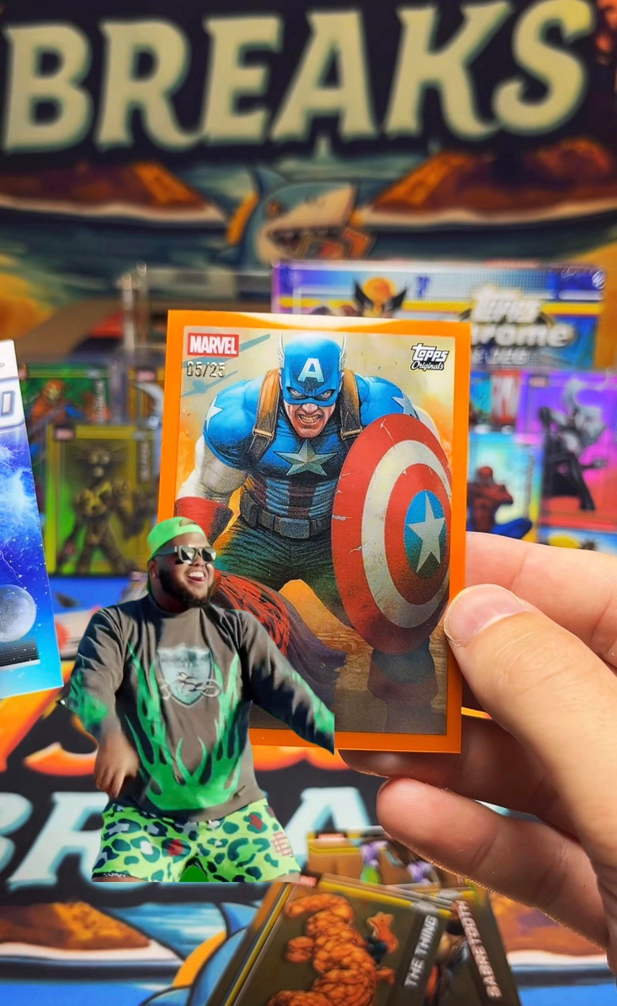 What you guys donβt see behind the camera when a banger is pulled π€£π₯ #cardbreaks #toppschromemarvel #marvel #marvelcards #captainamerica