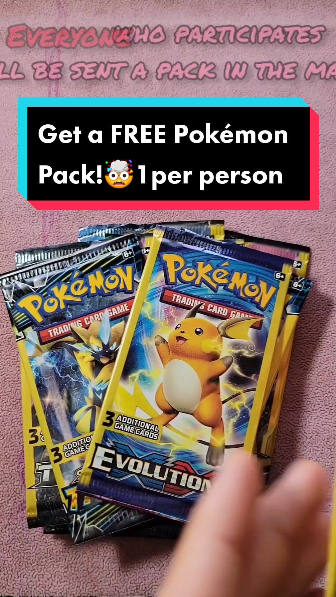 Giving away Pokémon Card Packs FREE! No purchase required (USA) #pokemoncards #fyp #pokemonpulls #pokemon